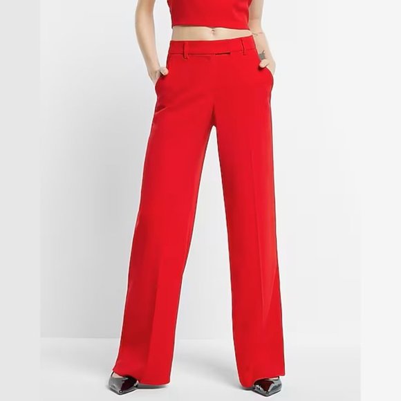 EXPRESS | The Editor Pant | Lipstick Red | Sz 0 - Picture 1 of 6